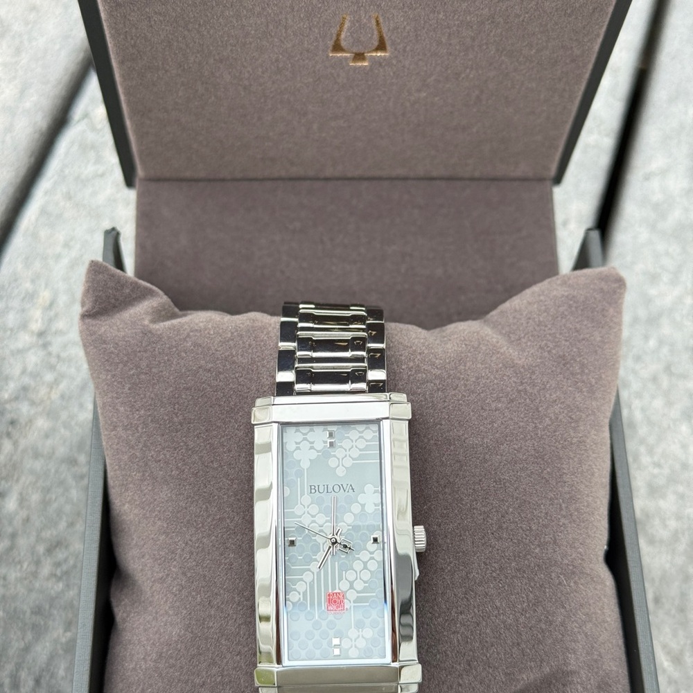 Bulova Frank Lloyd Silver Rectangular Bracelet Wa… - image 6